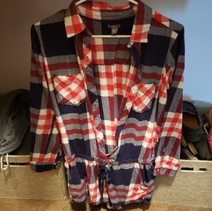 Small aerie romper flannel